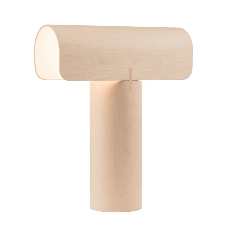 Teelo 8020 Tischleuchte von Secto Design aus Birke, modernes Design für Nachttisch oder Schreibtisch.